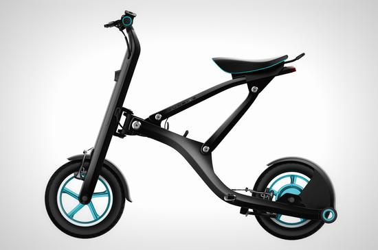 一秒鐘折疊智能電動(dòng)自行車(chē) 還能帶上公交地鐵