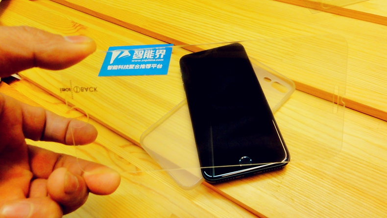 實拍iMos iphone7 plus美國康寧非滿版9H鋼化玻璃膜