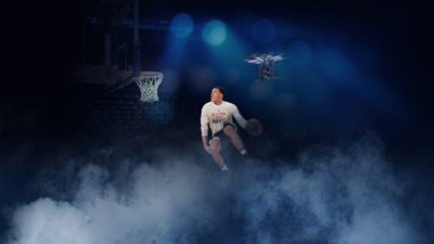 英特爾無人機(jī)首次亮相NBA扣籃大賽 助陣戈登創(chuàng)意表演
