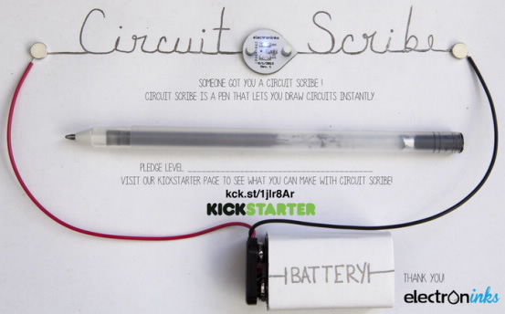 【智能界大百科】Circuit Scribe一支可以讓紙模型動(dòng)起來(lái)的筆