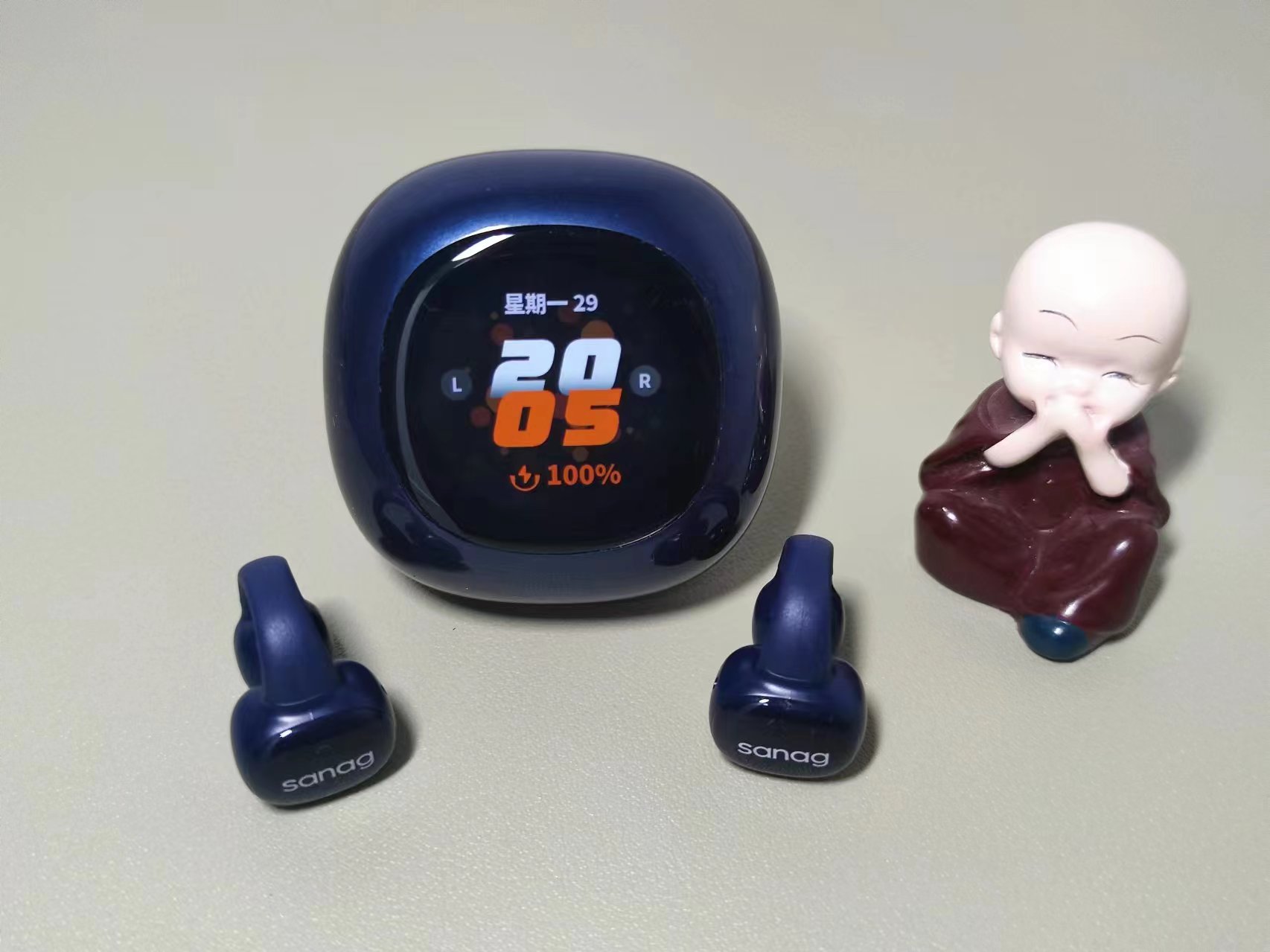高顏值，自帶屏幕，Sanag塞那S5智慧屏耳夾式耳機(jī)